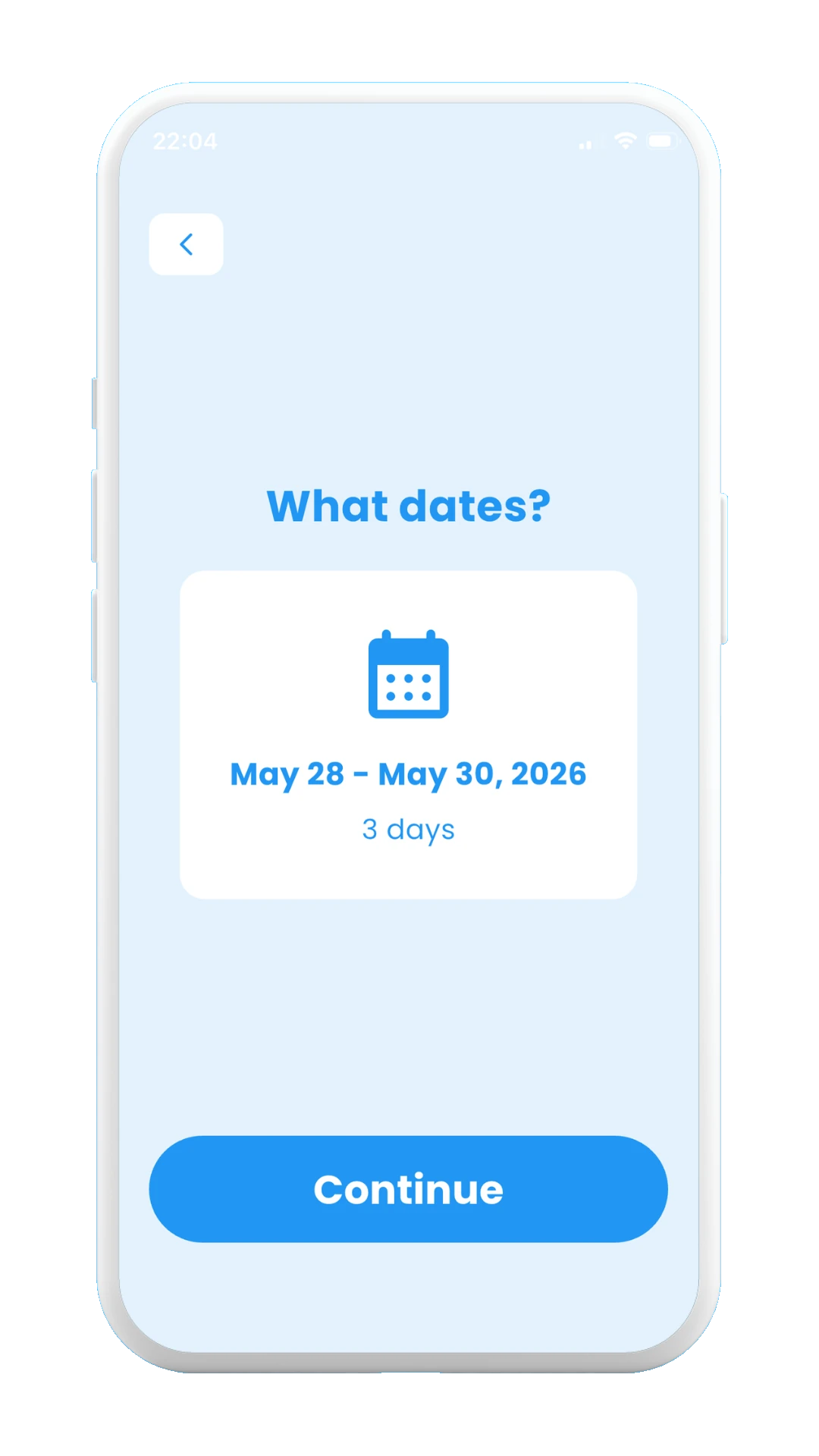 Create Trips with AI: Choose Dates