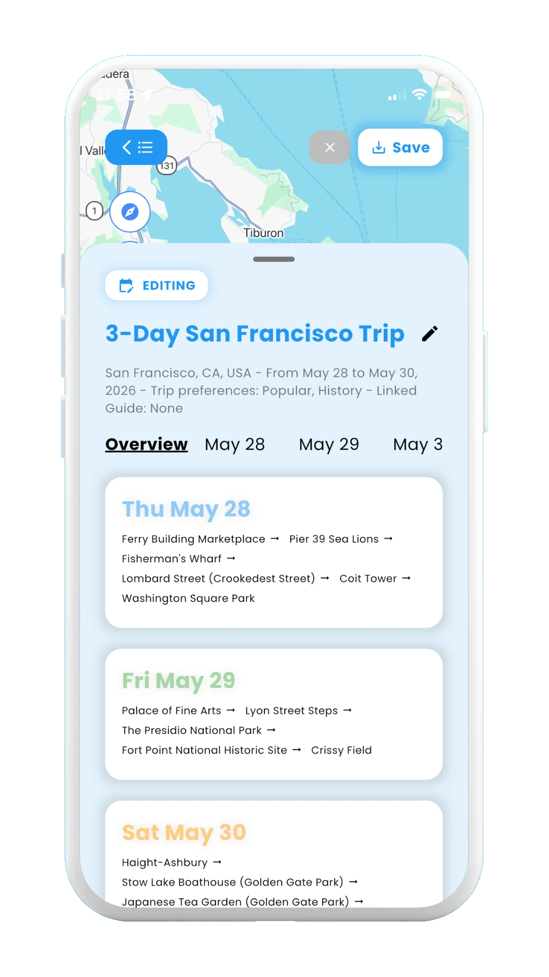 Trip Itinerary Overview - Meily Trips