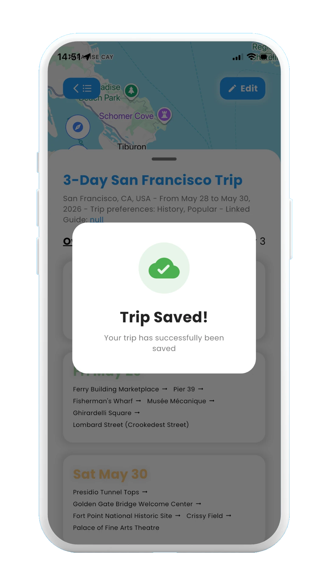 Meily Trips: How to Use Trip Itineraries: Edit Mode