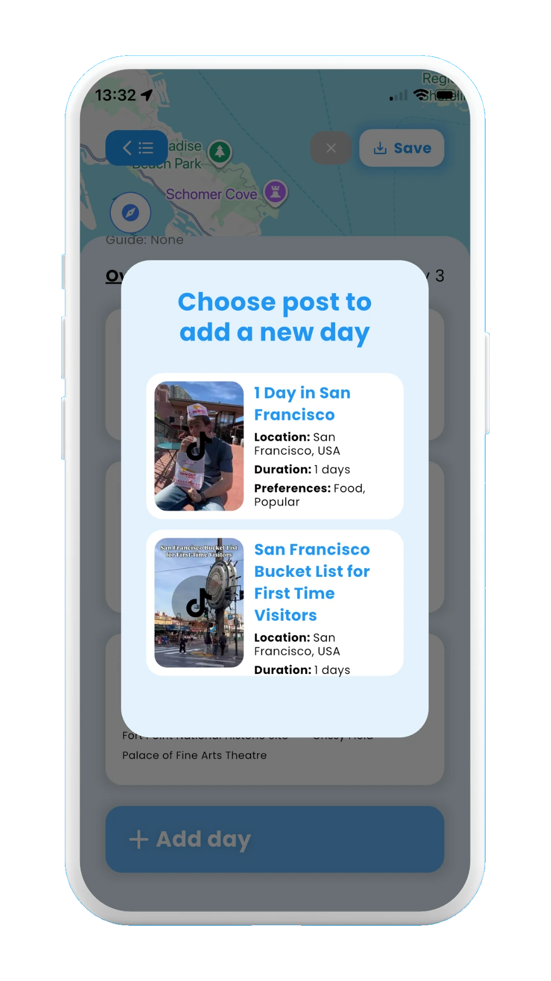 Meily Trips: How to Add a new day from post: choose a post