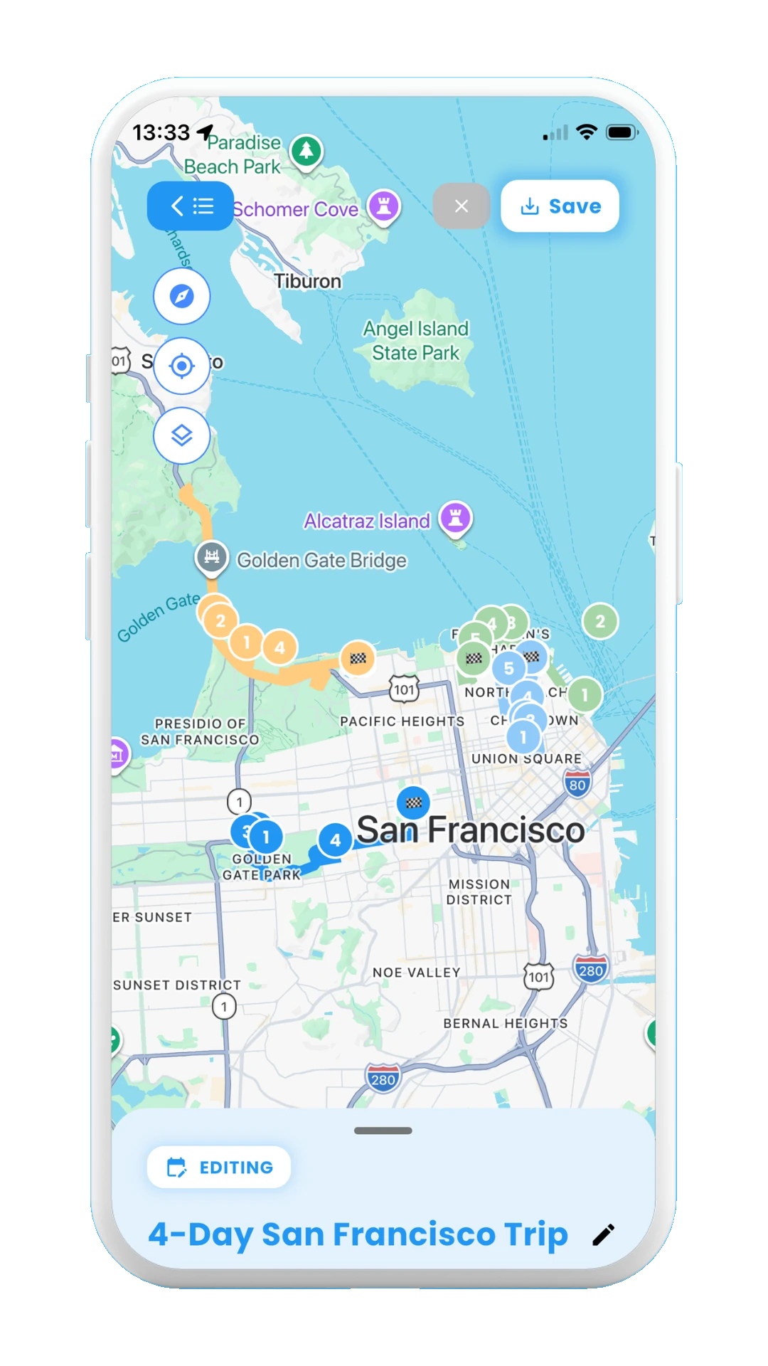 Meily Trips: How to Add a new day from post: new day on map