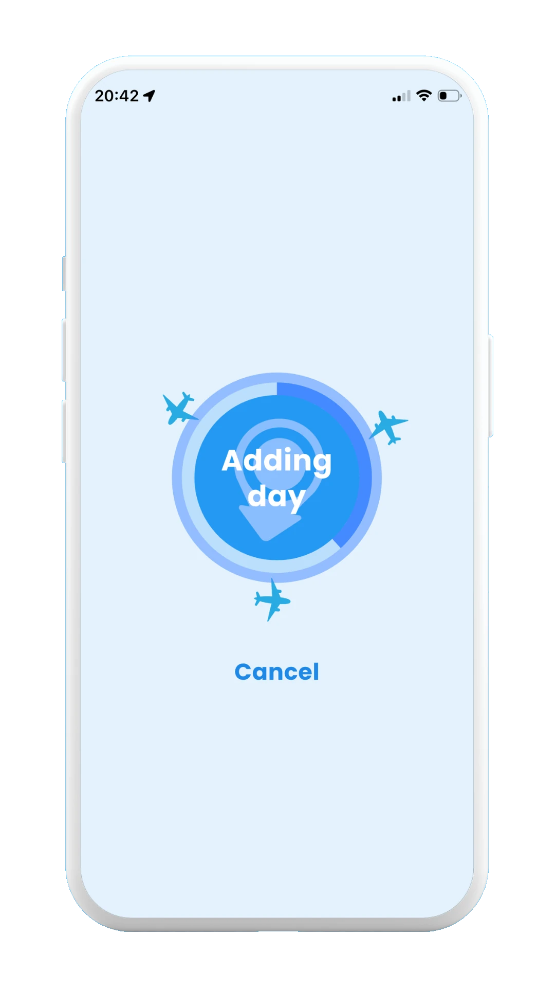 Meily Trips: How to Add an empty day: Loading