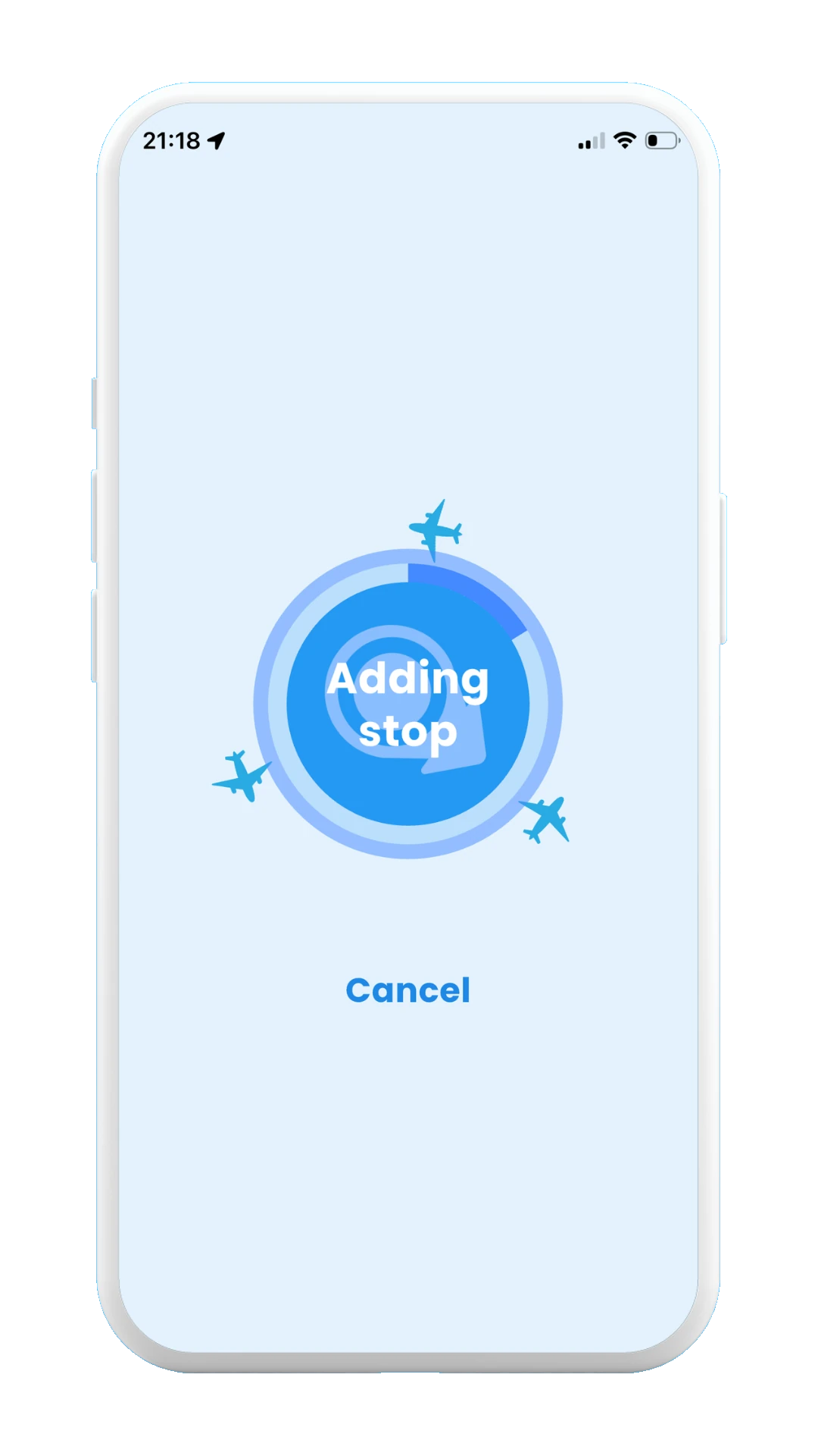 Meily Trips: How to Add a new stop with AI: Loading