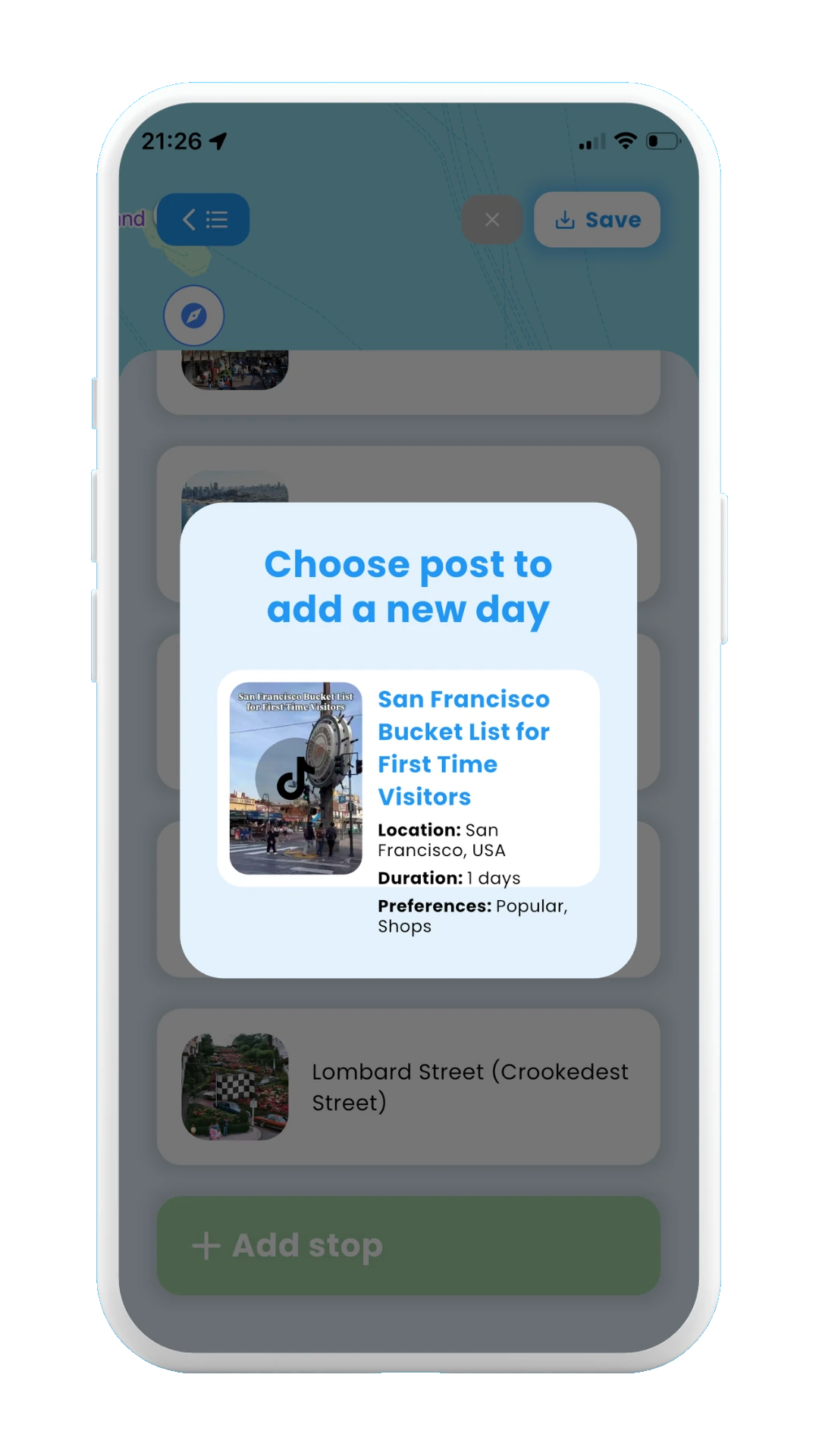 Meily Trips: How to Add a new stop from post: Choose post
