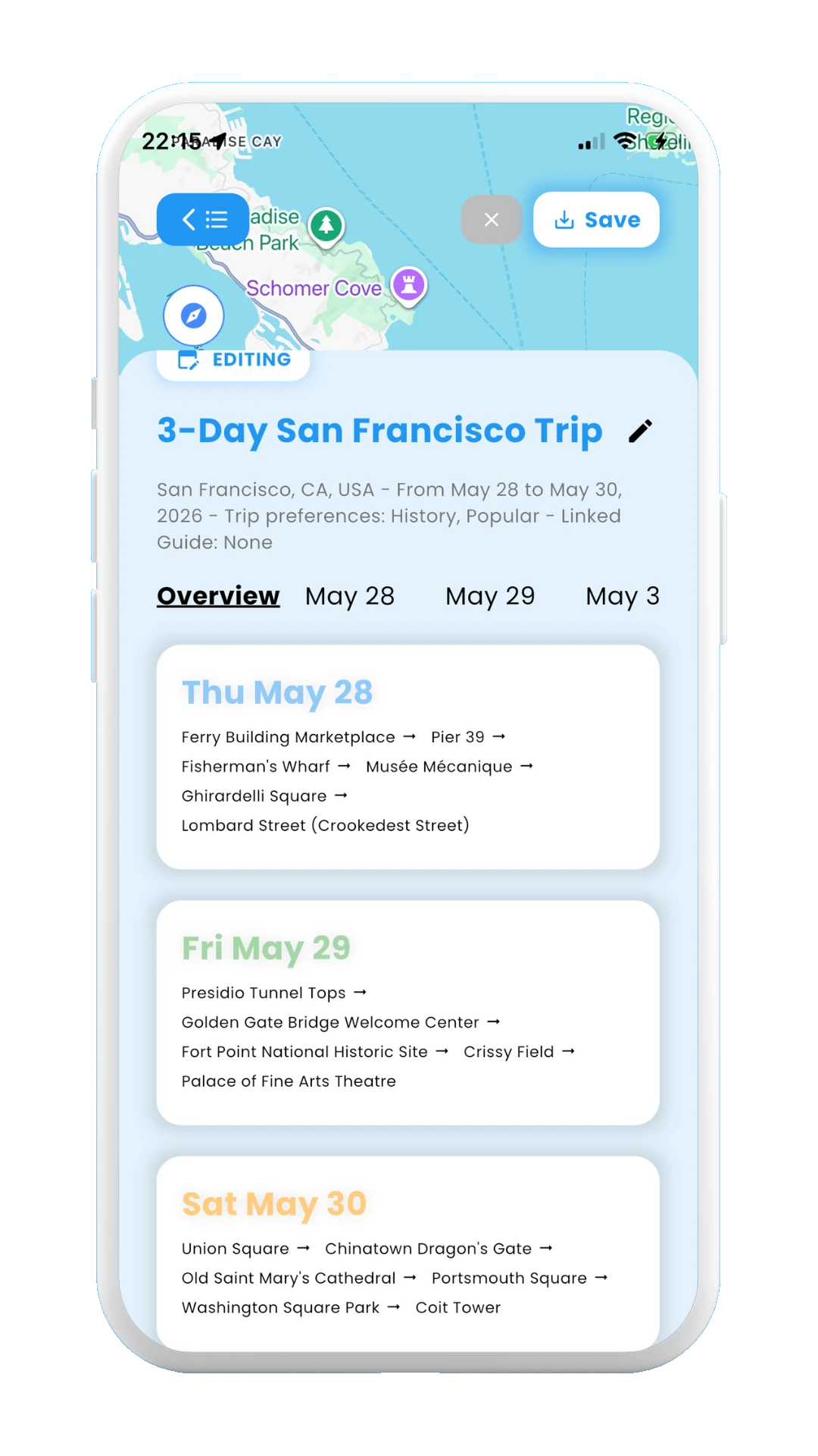Meily Trips: How to reorder days: before moving day