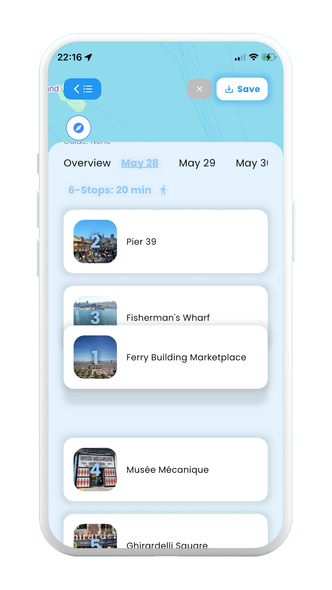 Meily Trips: How to reorder stops