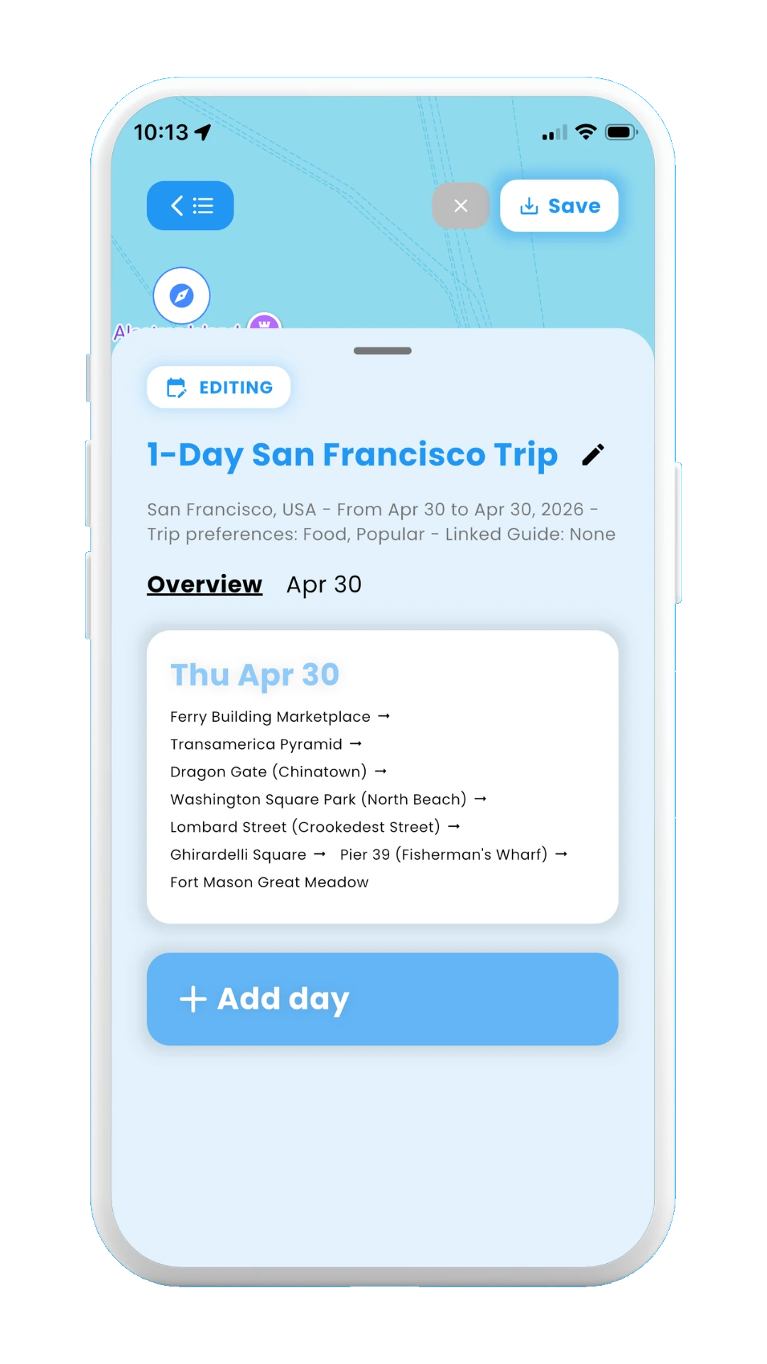 Meily Trips: How to create a trip from a post: created trip
