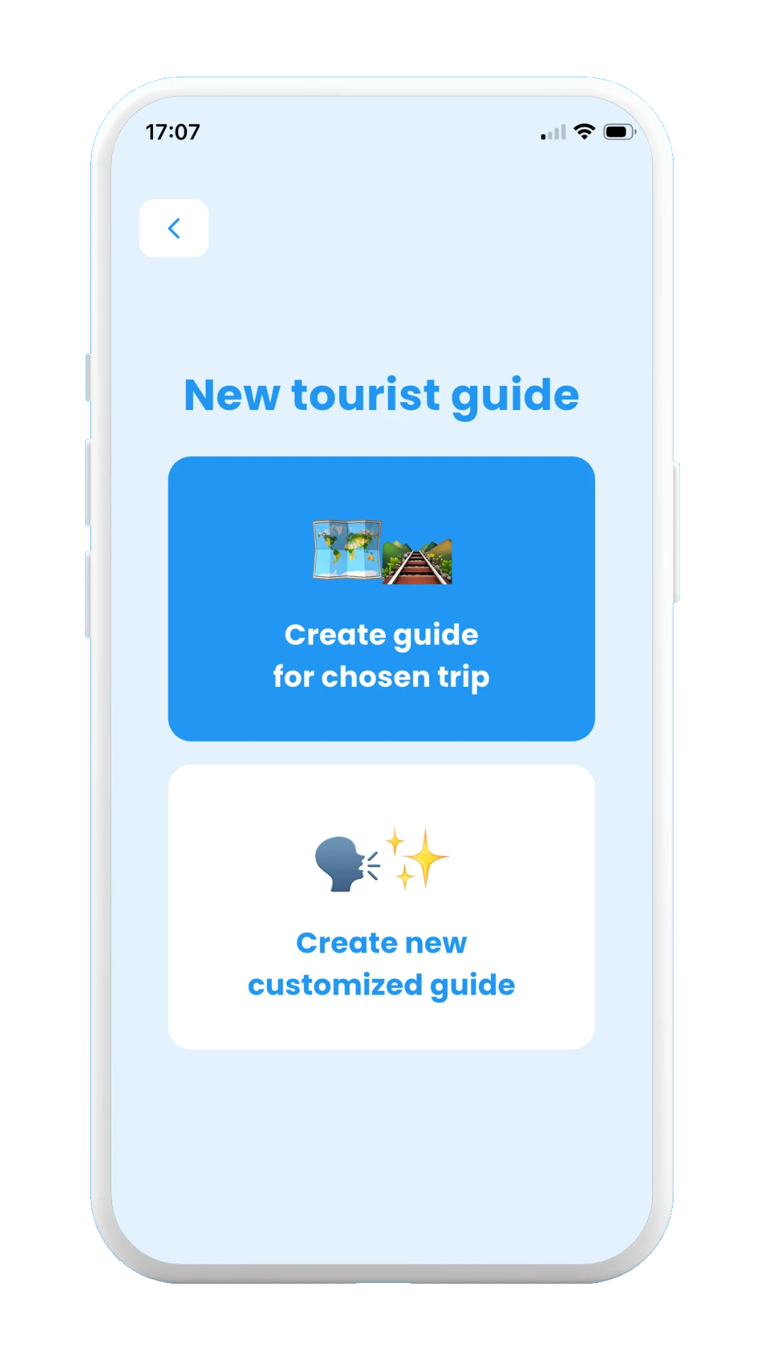 Meily Trips: Create New Guide: Choose How To Create Guide