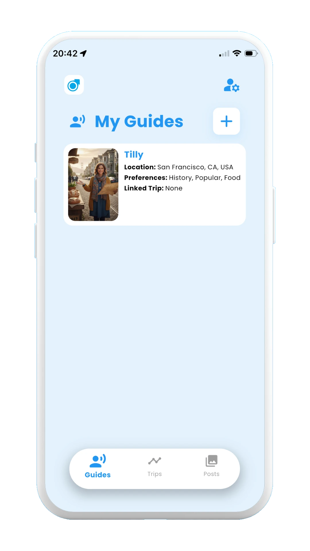 Meily Trips: Create New Guide: Saved guide at Guides page